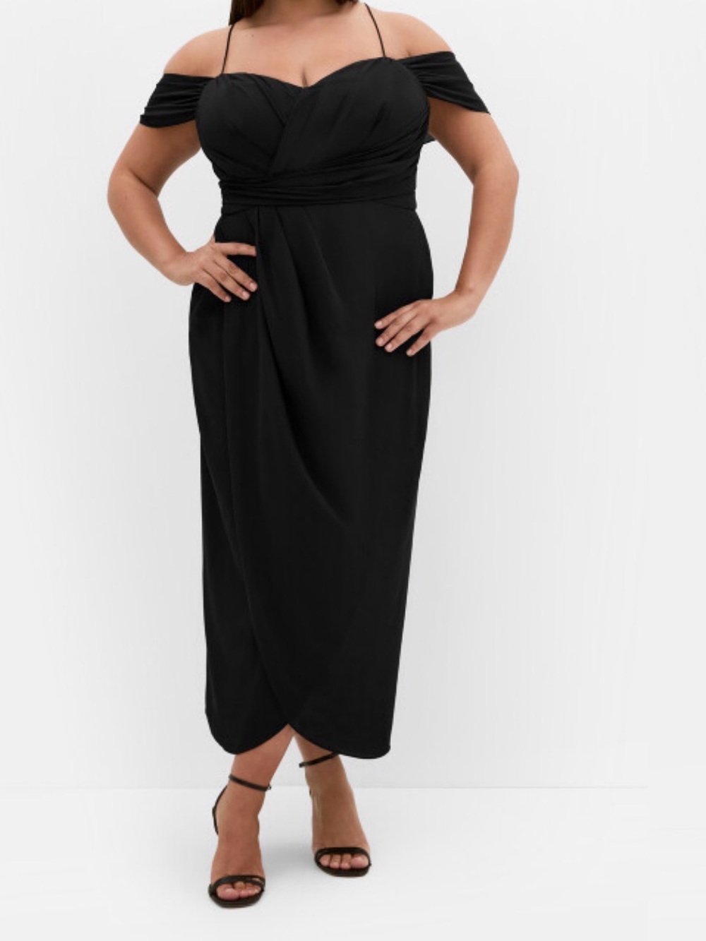 City Chic Black, V-Neck Semi-Formal, Cocktail, Homecoming, Black Tie Dress